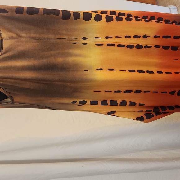 Elegant Ombre Tie Dye Maxi Dress With Pockets, L - Picture 11 of 15